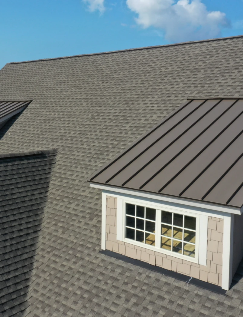 gray roof and window